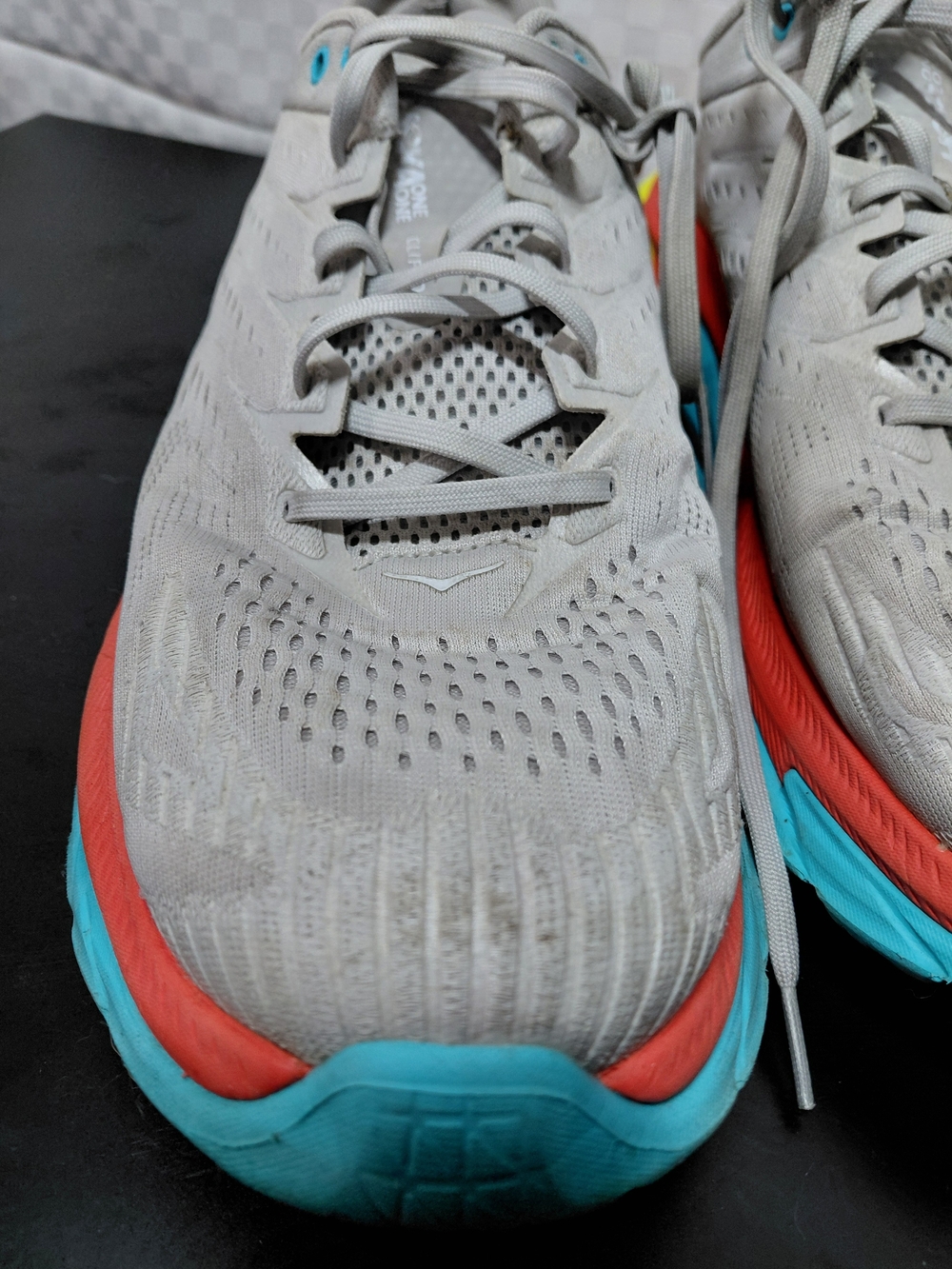 Hoka One One Gray Shoe Label with Blue Logo - Picture 3 of 7